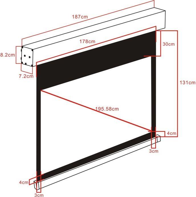 Produktbild Multibrackets M Motorized Projection Screen 172x97, Black (77", 16:9)