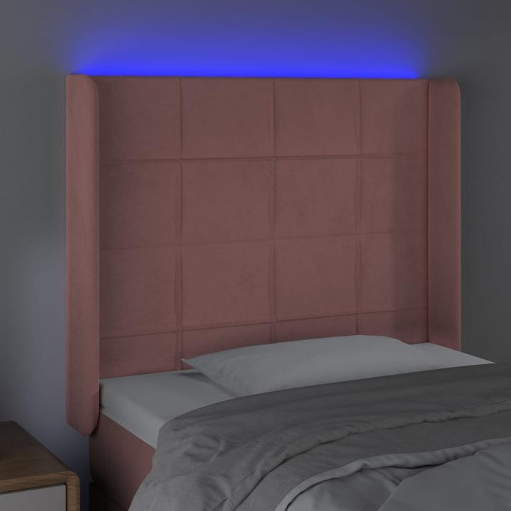 Actual product image vidaXL LED Kopfteil Samt (103 x 16 x 128 cm)