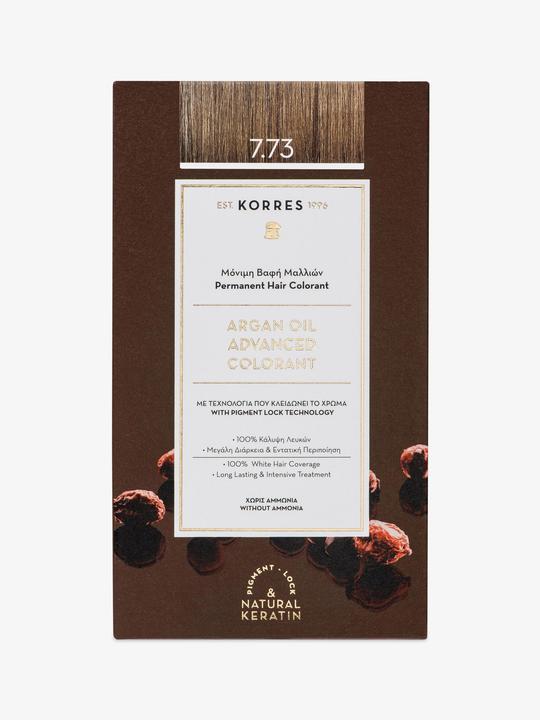 Actual product image Korres Argan Oil Hair Color (7.73 Golden Moca)