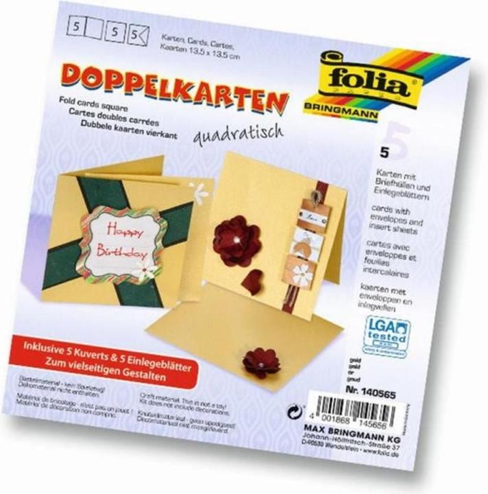 Folia Doppelkarten quadratisch 220 g/m2 (5 Stk.)