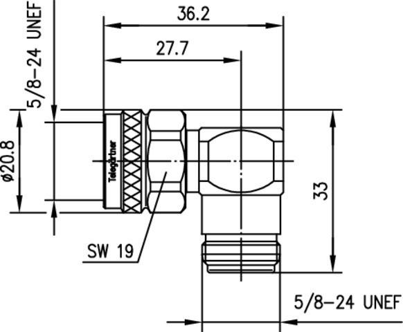 Produktbild Telegärtner Rechtwinkliger Adapter