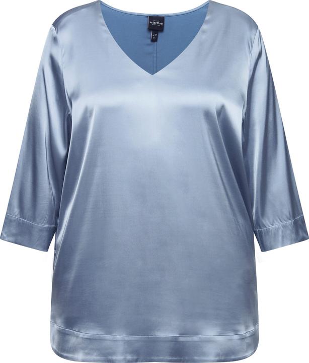 Produktbild Ulla Popken Blusenshirt, Satin, Boxy, V-Ausschnitt, 3/4-Arm (46, 48)