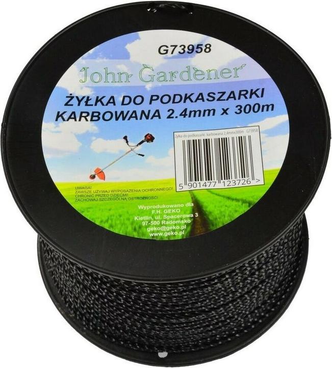 Produktbild GEKO Schnur für Rasenmäher, 2,4mmx300m, Wellenprofil (Rasenmäher, Trimmerfaden + Fadenspule)