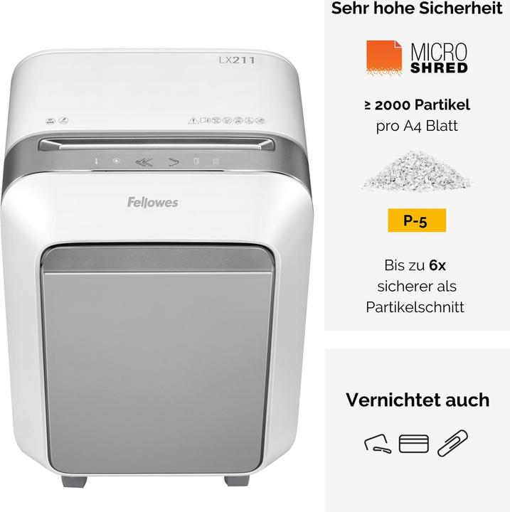 Produktbild Fellowes Powershred LX211 (Microschnitt)