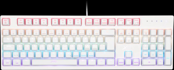 Actual product image CHERRY xtrfy K2 for gaming, Kailh Red - RGB-LED - White (DE, Cable)