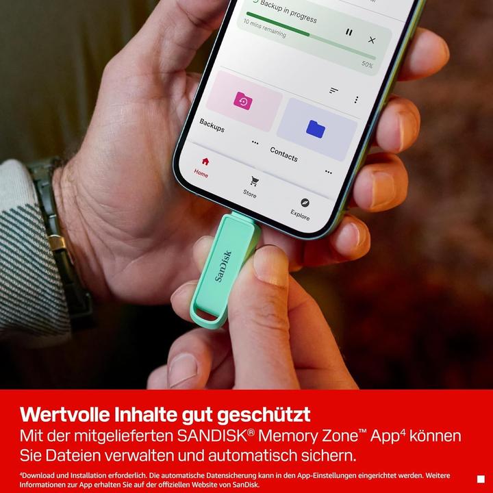 Immagine prodotto SANDISK Phone Drive USB-C Seafoam Green 512GB (512 GB, USB-C)