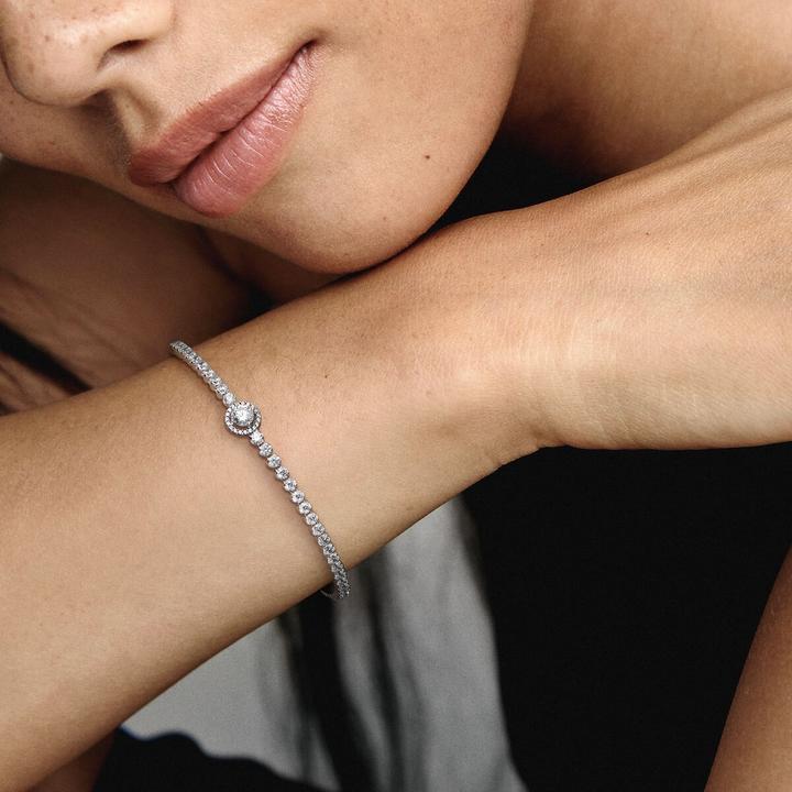 Image du produit Pandora Bracelet Sparkling Halo Tennis (20 cm, Argent 925)