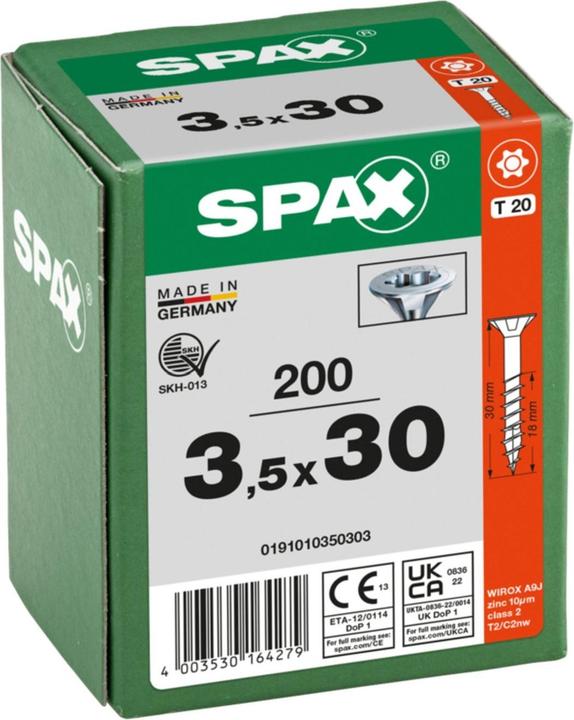 Actual product image Spax Senkmultikopf T-Star Plus T20 Teilgewinde Wirox (200 Screws per piece)