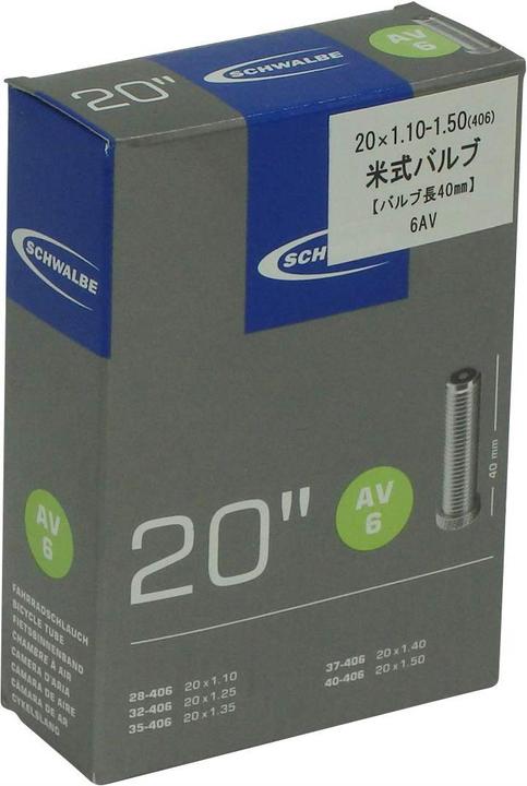 Actual product image Schwalbe Av6 (Schrader (AV), 20", 40 mm)
