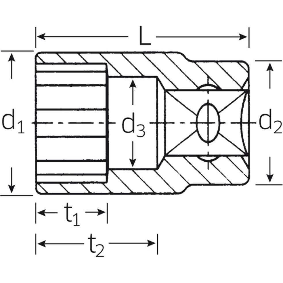 Thumbnail - Stahlwille, Steckschlüssel + Stecknuss, Sechskant-Steckschlüsseleinsatz (4.5 mm)