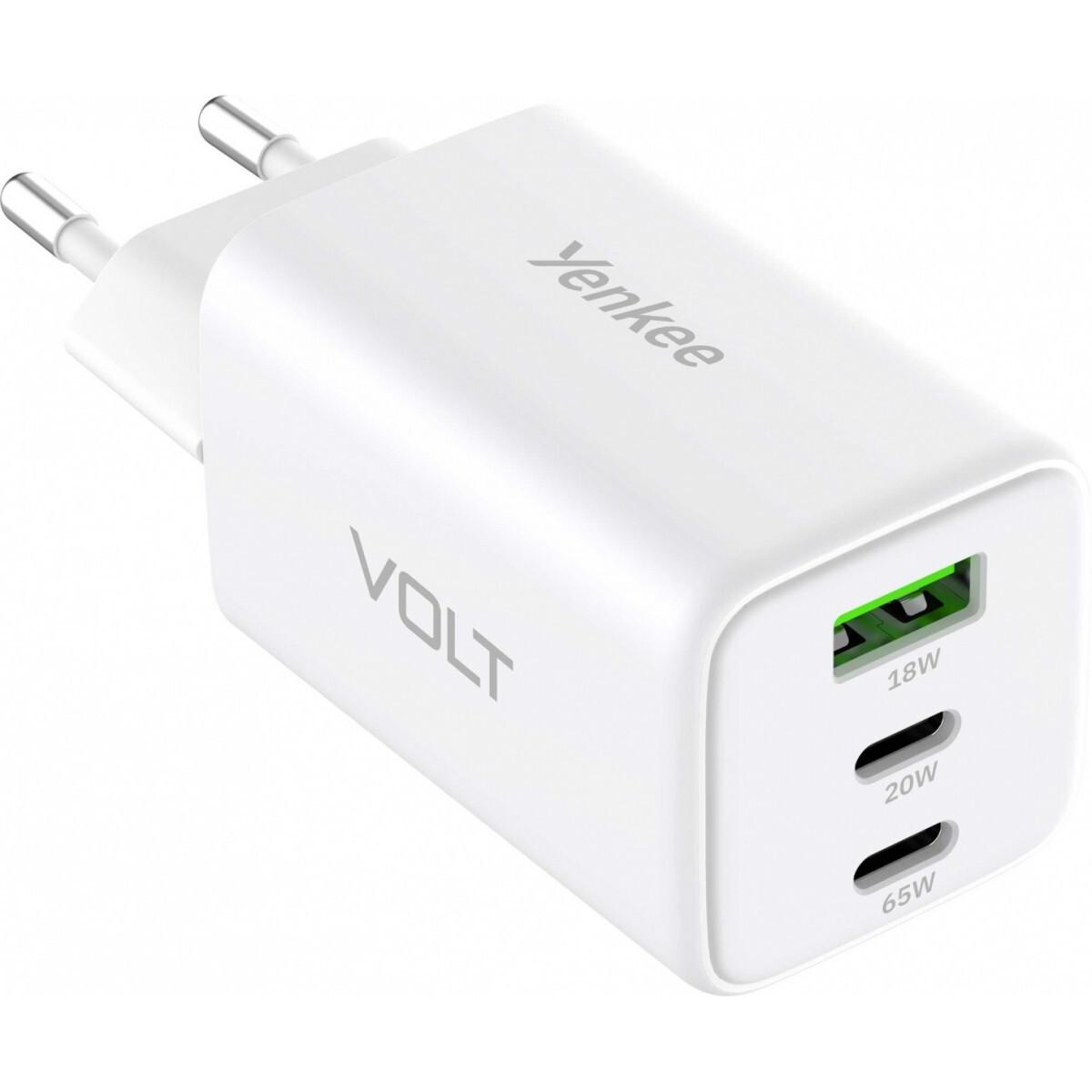 Yenkee Alimentatore YAC G65 WH VOLT USB C 65W 3A (65 W), Caricatore USB, Bianco