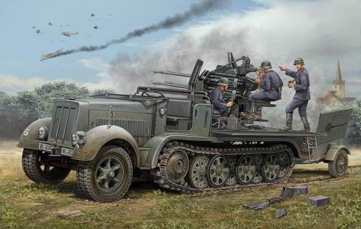 Produktbild Trumpeter 2 cm Flakvierling 38 Selbstfahrlafette (Sd.Kfz.7/1 early version)