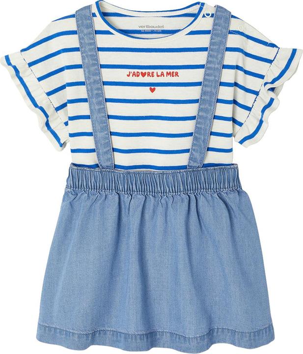 Actual product image Vertbaudet Mädchen Baby-Set: T-Shirt & Trägerrock (62)