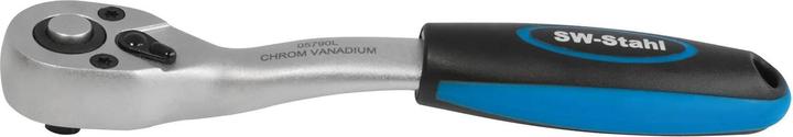 Produktbild SW-Stahl 05790SB Umschaltknarre 1/4 Zoll I feinverzahnt mit 72 Zähnen I Drehgriffantrieb I Chrom-Van (1/4")