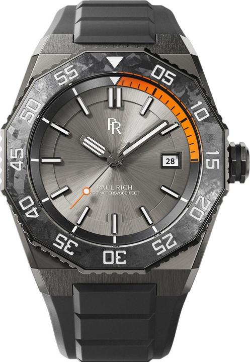 Actual product image Paul Rich PR-45262 Herrenuhr Aquacarbon Pro Forged 42mm 20ATM (Diving watch)