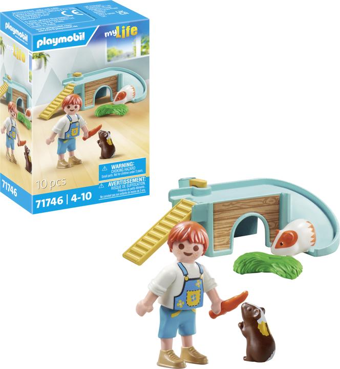 Produktbild Playmobil Junge mit Meerschweinchen (71746, Playmobil My Life)