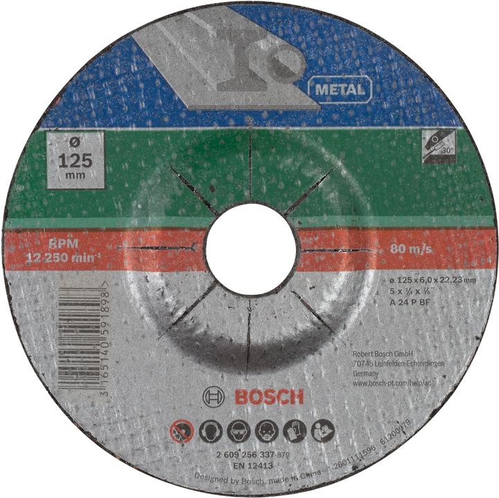 Actual product image Bosch Zubehör Grinding wheel cranked, metal D= 125 mm