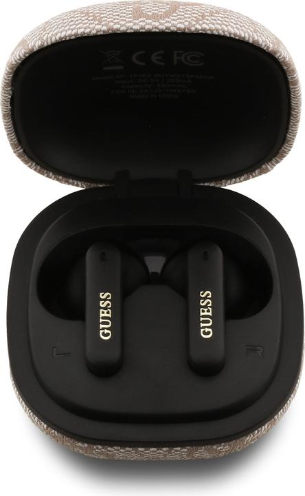 Actual product image Guess Bluetooth Kopfhörer PU 4G Script Logo ENC TWS mit Sprachassistent und 16h Akkulaufzeit (ANC, 16 h, Wireless)