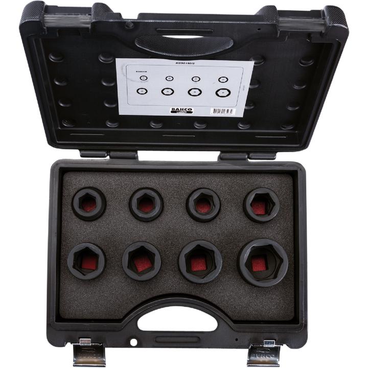 Immagine prodotto Bahco Set Di Bussole A Impatto 3/4 Metrico 8 Pezzi (32 mm, 24 mm, 41 mm, 22 mm, 33 mm, 23 mm, 34 mm, 21 mm, 27 mm, 31 mm, 35 mm, 26 mm, 37 mm, 30 mm, 39 mm, 38 mm, 28 mm, 29 mm, 40 mm, 25 mm, 36 mm)