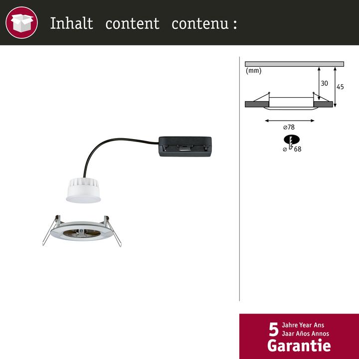 Produktbild Paulmann Einbauleuchte Nova Zigbee (530 lm)
