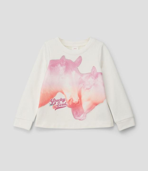 Produktbild s.Oliver Sweatshirt Sweatshirt mit Grafik-Print (92)