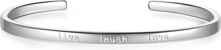 Immagine prodotto Glanzstücke München Donna live laugh love argento 17,0 cm, flessibile e regolabile - 9356 (17 cm, Argento)