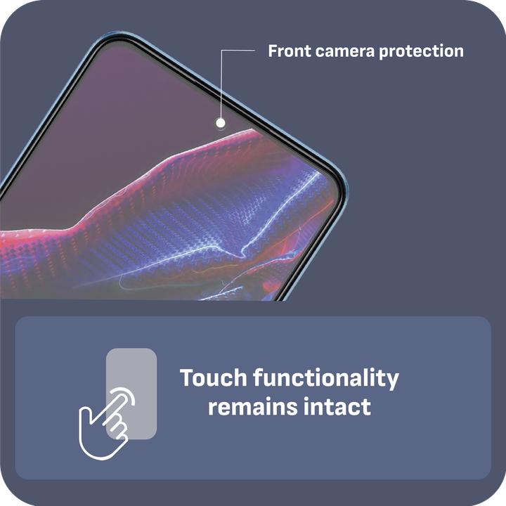 Actual product image Cazy Protective Glass Compatible with Poco X5 Tempered Glass Case Compatible - 1 piece (1 pcs., Xiaomi Poco X5)