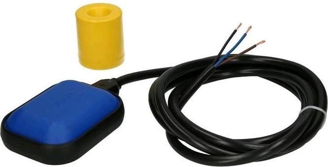 Reltech Float switch. Filling/emptying 'dirty water' 5m IP68, neoprene cable, incl. counterweight