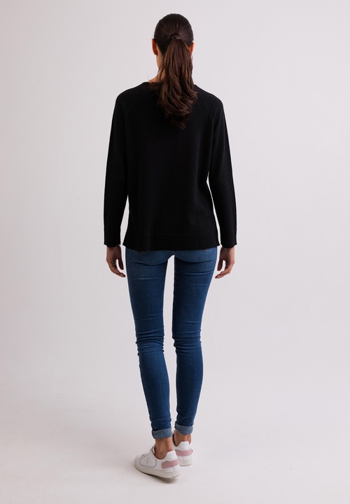 Actual product image Cash-Mere Kaschmir V-Ausschnitt Pullover mit Seitenschlitzen (S)