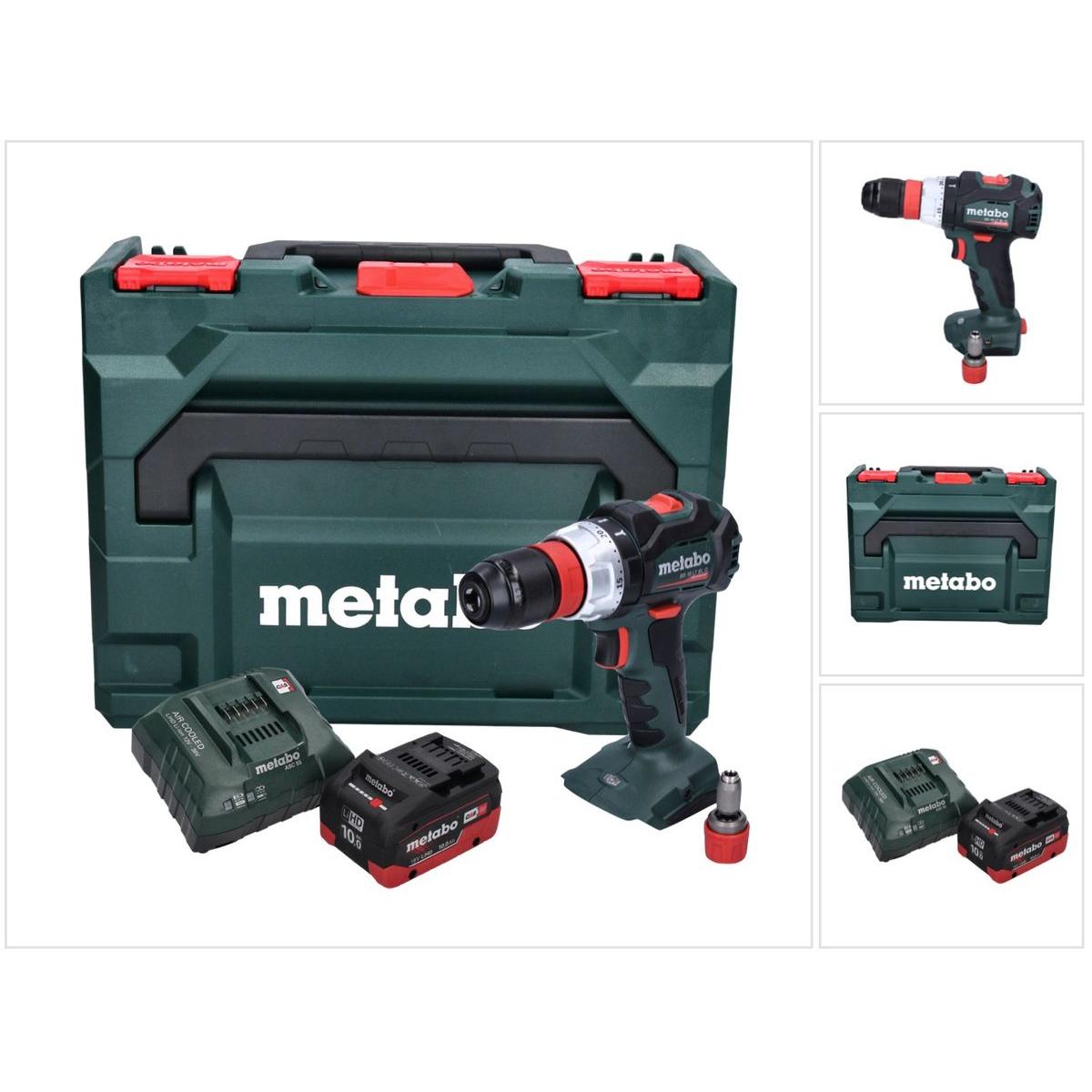 Metabo, Bohrmaschine + Akkuschrauber, BS 18 LT BL Q Akku Bohrschrauber 18 V 75 Nm Brushless + 1x Akku 10,0 Ah + Ladegerä...
