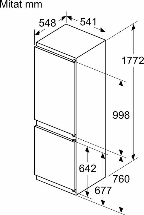 Produktbild Bosch Hausgeräte BOSC Einbau-Kühl-Gefrier-Kombination (260 l)