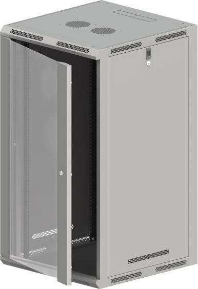 Productafbeelding Alantec SW-18U-600-600-N-DSJ-OP-RP-B-S Rekkast voor wandmontage Grijs (18 HE, 19 inch rek)