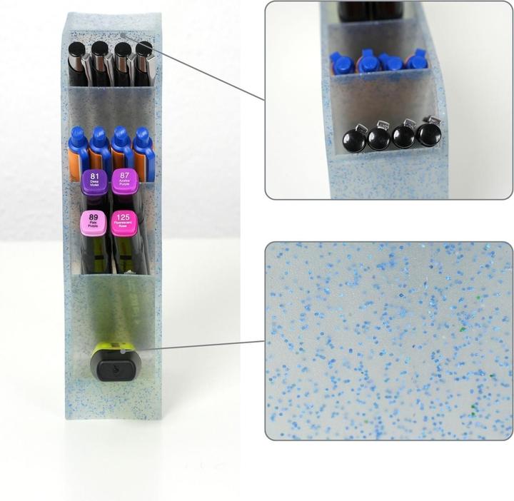 Produktbild Hermex Bürotisch-Stifthalter Schreibtisch-Organizer Stiftebox Stiftaufbewahrung Pen Desk-Organizer