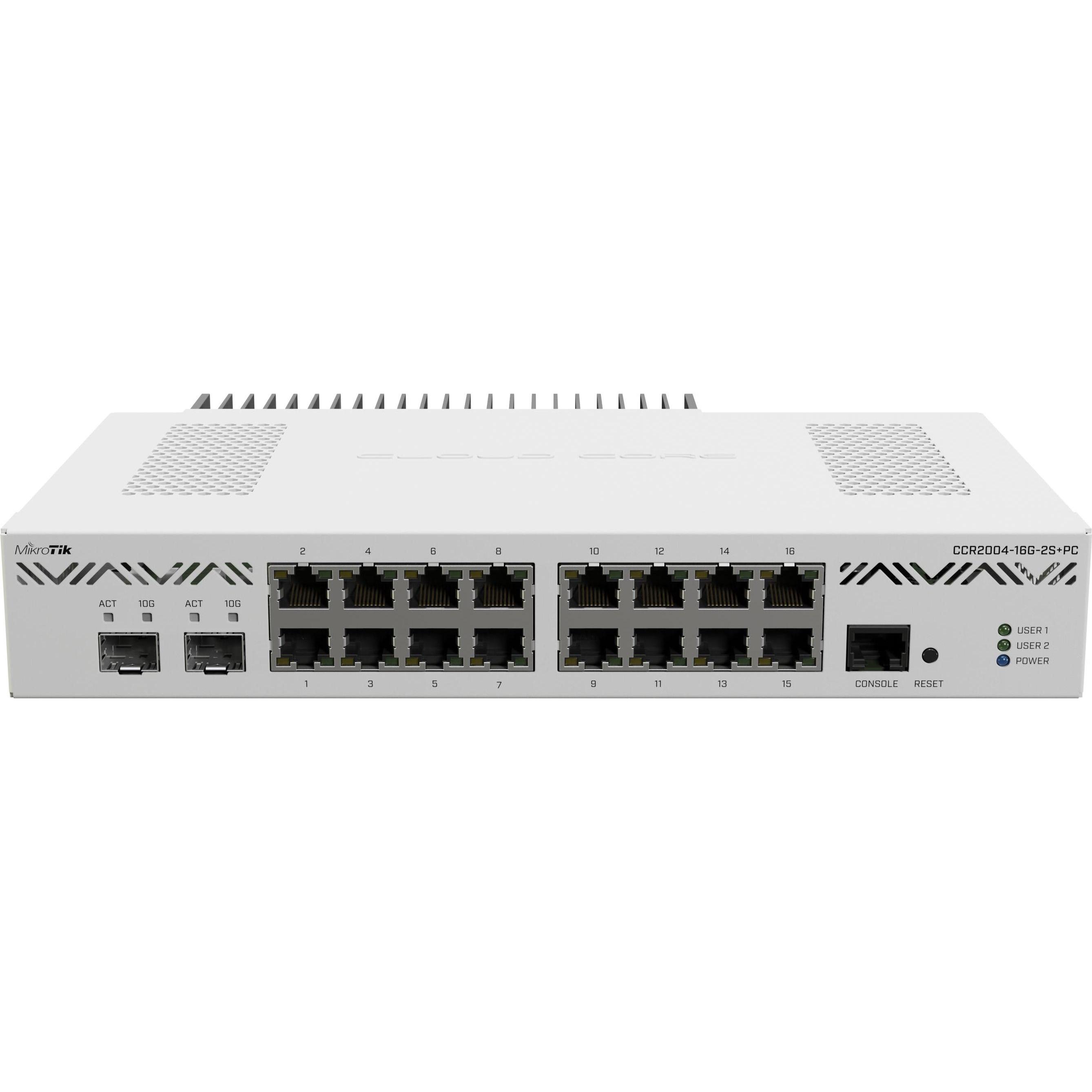 MikroTik CCR2004-16G-2S+PC, Router, Weiss