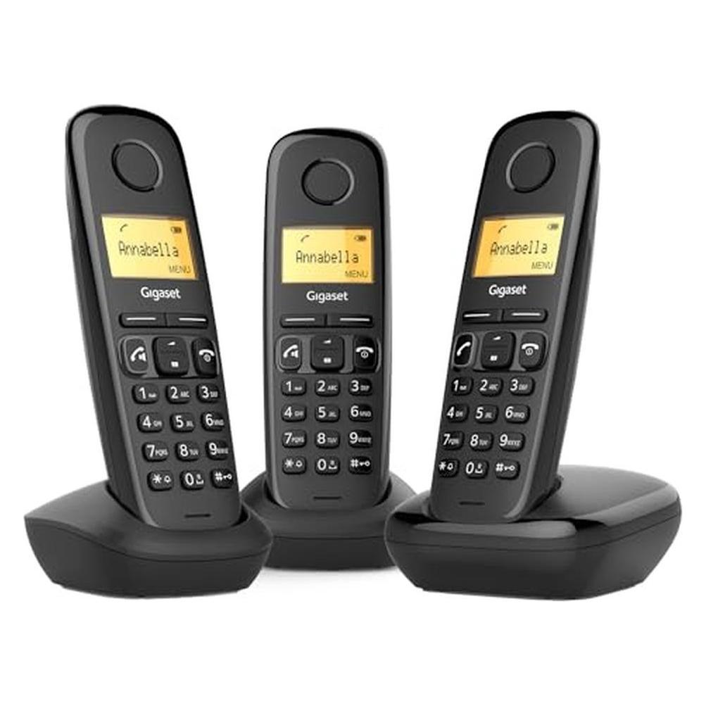 Gigaset A270 Trio Black, Telefon, Schwarz