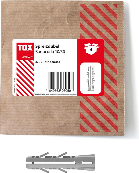 Actual product image Tox Barracuda 10x50 mm expansion dowel (4 pcs.)