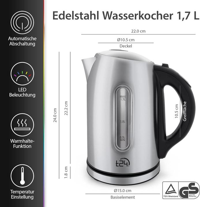 Produktbild T24 Edelstahl Wasserkocher (1.70 l)