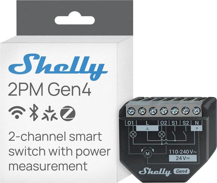 Produktbild Shelly 2PM Gen4 (Schaltaktor)