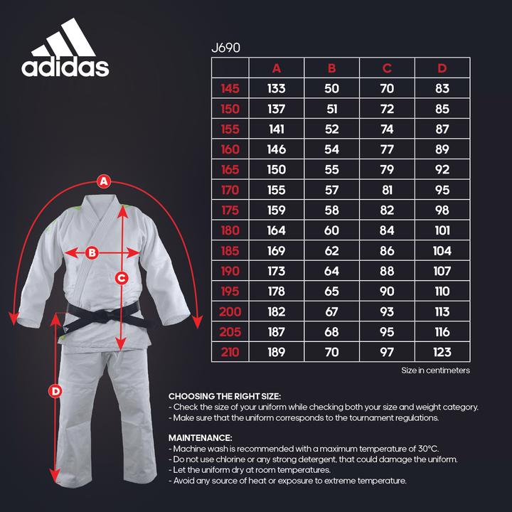 Immagine prodotto adidas Tuta da judo "Contest" a strisce bianche/argento, J650 (170)
