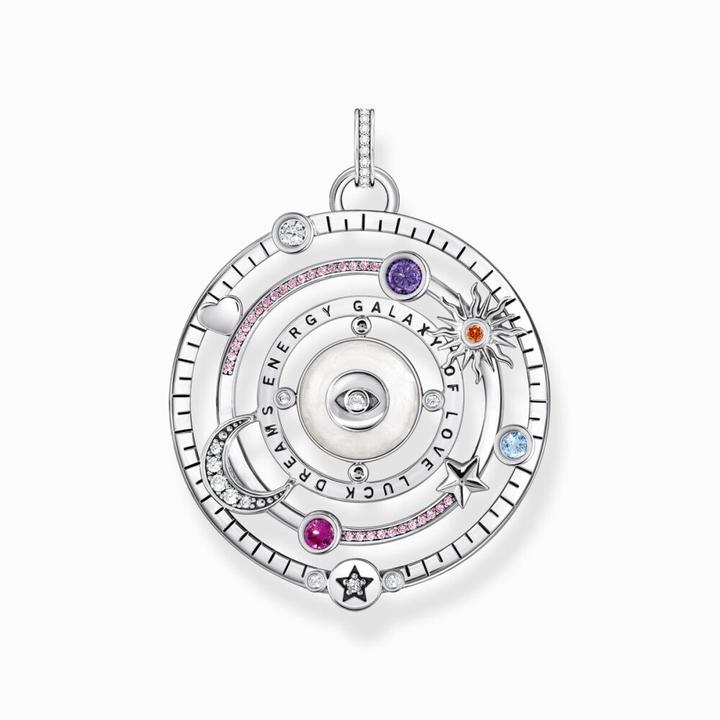 Actual product image Thomas Sabo Pendant hemisphere with eye coloured stones silver blackened (Enamel, 925 silver, Enamel/silver)
