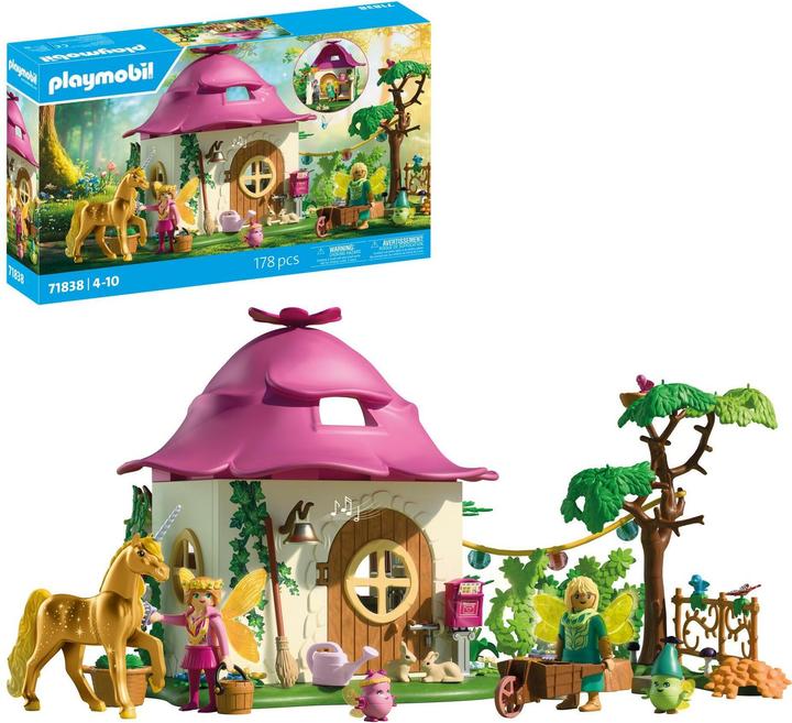 Image du produit Playmobil 71838 Gemütliches Feenzuhause mit Goldeinhorn und Stall (71838, Playmobil Princess Magic)