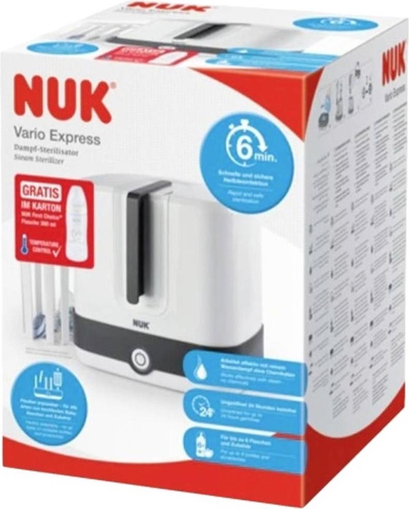 Actual product image NUK Vario Express Steam Steriliser incl. free First Choice+ baby bottle