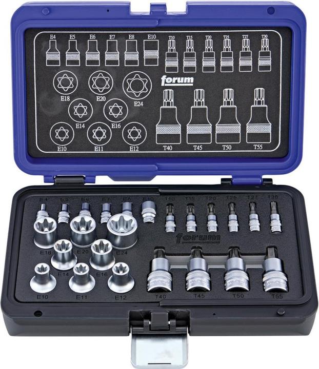 Forum Professional Solutions Insert set 1/4+1/2" 24-piece Torx