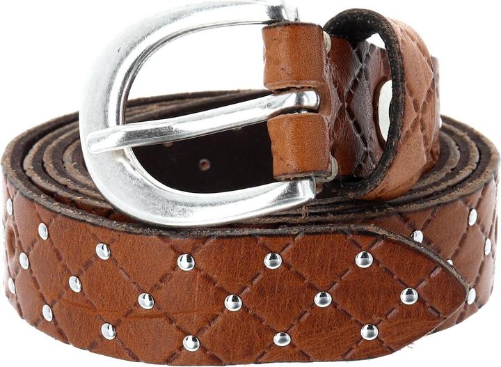 Produktbild B.Belt Lilou Silver Leder-Nietengürtel