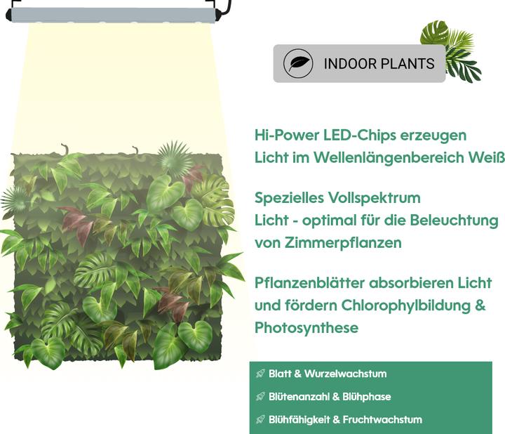 Produktbild Parus by Venso Wall Spot 120cm, Abstrahlwinkel 60°, LED Wachstumslampe, Grow Light für Zimmerpflanze (LED, 245 V)