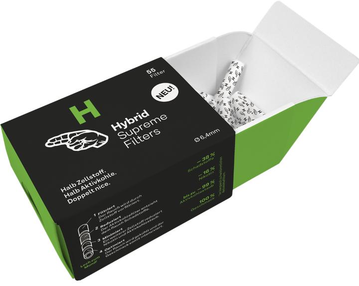Produktbild Hybrid Filter Hybrid Supreme Aktivkohlefilter - 6.4mm, 55 Stk.