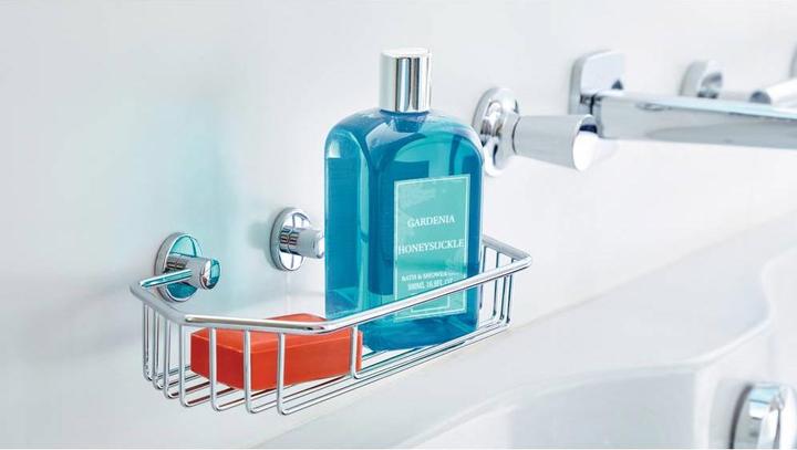 Image du produit tesa DRAAD Panier de douche avec solution adhésive sans perçage (6.50 x 27.50 x 13.50 cm)