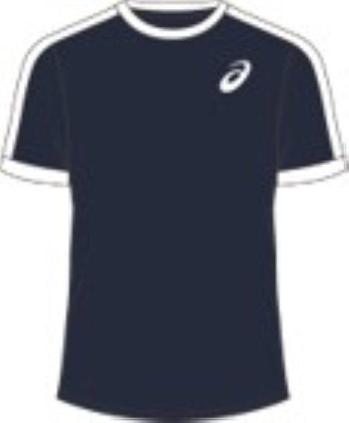 Actual product image ASICS Performance Asics Tennis Ss Top Midnight Good/Brilliant White Boy (S)