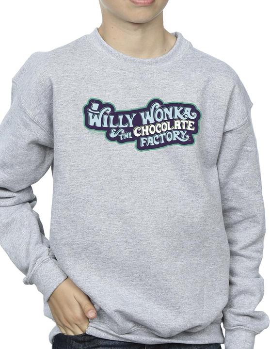 Actual product image Willy Wonka & the Chocolate Factory Boys Chocolate Factory Logo Sweatshirt (140, 146)