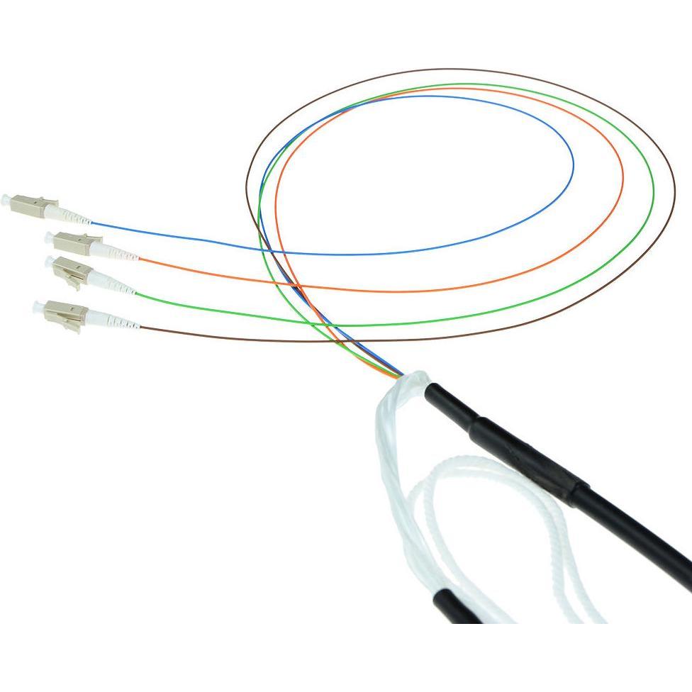 ACT 100 metri di cavo multimodale 50/125 OM4 per interni/esterni 8 fibre con connettori LC (CAT6, 100 m), Cavo di rete